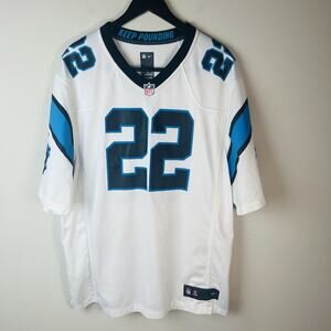Christian McCaffrey #22 Carolina Panthers NFL NIKE White Game Jersey Men's XXL